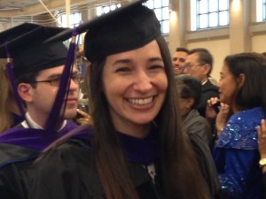 A proud smile from the graduate - not as proud as her Dad and Mom, however
