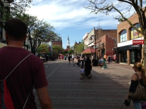 A view down Church Street, the pedestrian mall in the heart of the City