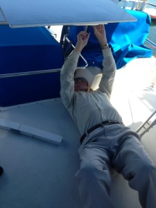 My Dad earning his keep....