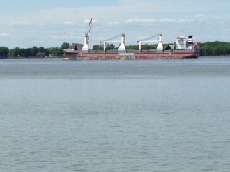 Our first view of the St. Lawrence - YYAAYYY!!