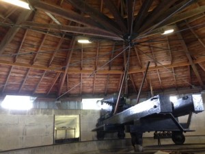 The inside of one of the Martello towers, which is now a museum