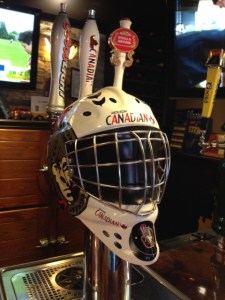 Canada is serious about its hockey - this beer tap in one of the pubs leaves no doubt about the Owner's loyalties (we didn't mention the Bruins)