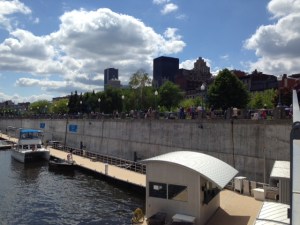 The Join Adventure docked at the Old Port in the center of the Old City of Montreal