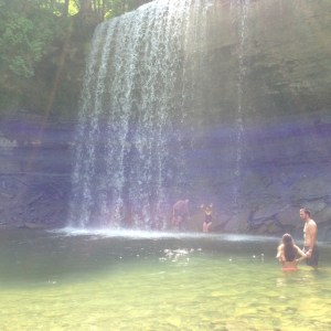 Bridal Falls - the water was cold, but the pool at the bottom was a refreshing swim