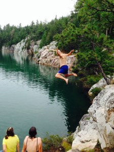 Paul is practicing for the 2016 US Olympic Diving Team - he calls this the Butterfly Dive