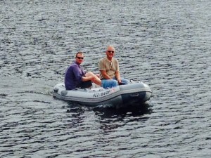 Our friends Tom & Tim were anchored in The Pool with us as well - they dinghied over to us (can dinghy be a verb?) and joined us for horderves in the evening