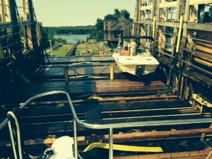 It's difficult to capture the ride with a camera, but this was taken as we ascended from the lake at the top and over the road