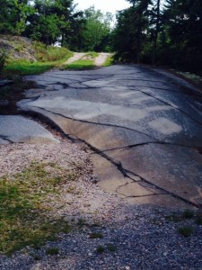 The first 50 feet or so of this driveway is simply exposed bedrock