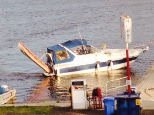 A unique way to carry a dinghy - I wonder what happens in a strong headwind?