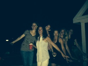 Saturday night features dancing on the outside deck till the wee hours.  This year, Laura & Emily rented DJ equipment and developed an awesome playlist including some classic "baby boomer" music with a healthy dose of "second generation" music mixed in. We ended the evening with our unlikely traditional last song - "My Way", by Frank Sinatra at 1:15 AM, to which we shamelessly sang along at the top of our lungs