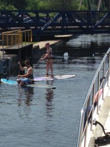 We shared one lock with three paddleboarders