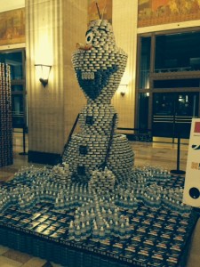 there are over 13,000 cans in this statue - don't these guys have a life?