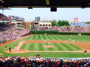 Wrigley Field - a great place to watch a ballgame, very reminiscent of Fenway Park 