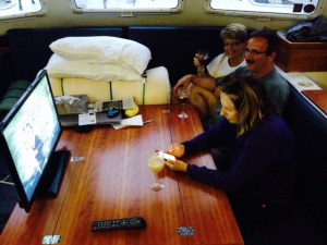 Movie nigt on the Joint Adventure - complete with Amaretto on the rocks...