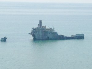 Gambling to make one last trip before winter, the Francisco Morazán left Chicago bound for Holland via the St. Lawrence Seaway on November 27, 1960 carrying nearly 1,000 tons of general cargo.  Blinded by fog and heavy snow in 40 MPH winds, she went aground 300 feet of South Manitou Island. All hands survived. However, the owners of the ship could never be found, so she still rests there today.