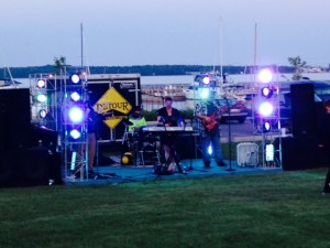 DeTour hosted a concert in the park immediately adjacent to the marina on Saturday night. As opposed to the concert in Peterborough, this band was quite good and the music was at a reasonable volume