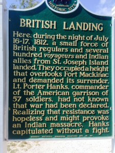 The surrender of Fort Mackinaw in 1812