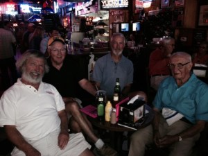 Enjoying the wonderful music at the pub on Broadway in Nashville