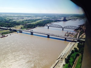 The Big Muddy as seen from the top of the Gateway Arch