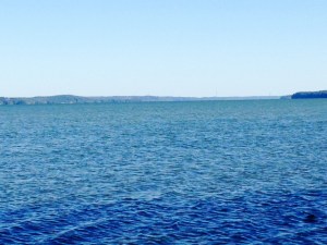 Kentucky Lake, which is a portion of the Tennessee River which was flooded by the construction of the Kentucky Dam by the TVA. Started in 1938, the lake began to fill with water when the dam was finally completed in 1944