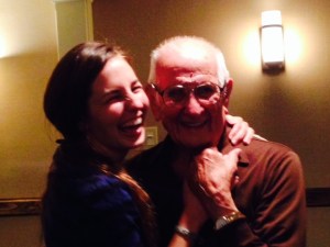 My Dad dancing with granddaughter Jenny -