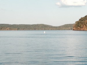 The junction of the Tennessee River and the Tenn-Tom Waterway.  It looks much different in the daytime, as we turned the corner and entered the Tenn-Tom Sunday night in the dark!