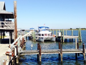 The Joint Adventure at the dock along the river in Apalachicola - even the waterfront is somewhat rustic and authentic, as seen in the next two pictures as well