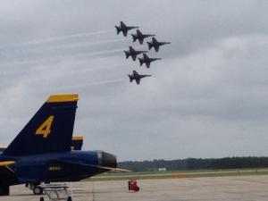 This picture was taken at an earlier time by my daughter Jessie - she's serving in the Navy JAG Corp, and is working on several legal issues involving the Blue Angels - as a result, she comes to Pensacola from her home base in San Diego regularly and gets to see the Blue Angels fly 