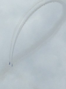 A loop, flying straight up, then stalling and falling backwards -