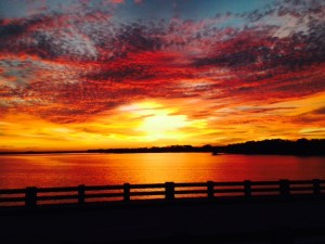 This was the sunrise, taken on the way to Pensacola on Saturday morning