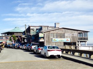 These restaurants and shops overlook the water with spectacular views of a nearby island and the Gulf