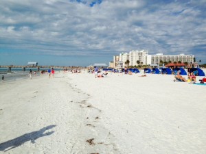 The beach and pier at Clearwater Beach. It was breezy and a bit cool the day we were there, so the beach wasn't crowded