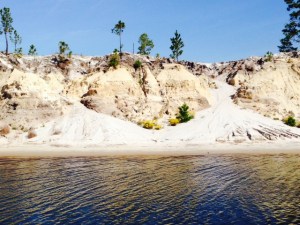 In some areas, the steep sides of the Waterway are susceptible to erosion, with sand constantly washing into the Waterway