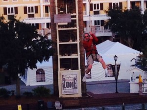 A picture of grace, holding on for dear life...