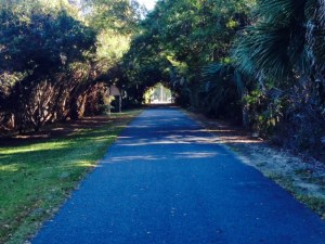 There is now a 16 mile long bike path where the railroad used to run in 1843