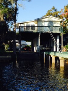A "typical" house on a canal in Suwannee