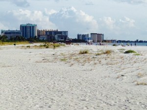 The wide beach at Sarasota is spectacular, with fine white sugar-like sand