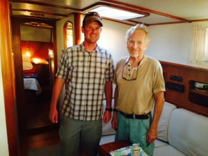It had been over a month, since we were together at Fairhope, Alabama, since we had seen our good friends Tom & Tim, the grandfather/grandson team aboard the vessel IF. Thus, I was thrilled to find them in Sarasota at Marina Jack's and to spend some time with them aboard IF.