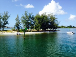 This picturesque islands greets boaters as they approach Venice on the GICW from the north.