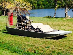 Airboats are iconic in the Everglades.  Powered like an airplane by an enormous propeller mounted on the stern, they draw only a few inches so can go in very shallow water and through the grassy swamps. Airboat tours are widespread, but I recommend tours in an outboard powered boat instead. The airboats are so noisy that they scare away the wildlife long before the airboat arrives, and earmuffs must be worn the muffle the noise.