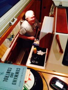 Knowing we would be at anchor, Paul bought some fresh grouper right off the boat in Everglade City, and Red prepared it in the galley then cooked it outside on the grill after we returned from our outing on Tide Hiker. Best grouper I ever tasted!