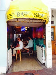 There are bars and bands of all sizes, shapes, and sounds throughout the "downtown" Key West area, but this was by far the smallest, as its sign suggests - about 8 feet wide and 12 feet deep.