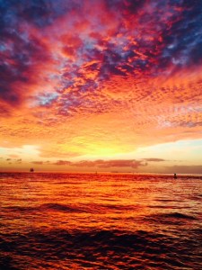 The sunset from Mallory Square on our first night in Key West