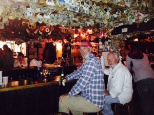 Paul & Red enjoying a beer at Captain Tony's - it is the original location of Sloppy Joe's where Ernest Hemenway spent many evenings drinking and partying with the owner of the bar and their buddies. The bar owner leased the building. However, when the owner of the building raised the rent by $1 per week, Hemenway and the bar owner removed all of the toilets, light fixtures, and equipment and moved them into the new location of Sloppy Joes' where it remains today.
