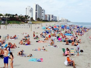 Another beautiful beach, but without the long boardwalk for walking and biking along the edge
