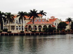 Many, many houses of this style and size line segments of the ICW.