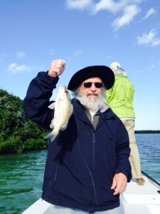 This fish is called is a Jack - we caught one of these in addition to the Mangrove Snapper