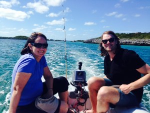 Coming back in the dingy from Sandy & Double Breasted Cays