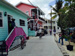 As in the more remote, outer cays, the streets are narrow concrete, and golf carts are the mode of transportation.