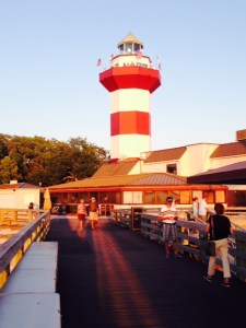 Harbour Town, the main harbor on Hilton Head, is identified by the iconic lighthouse at the harbor entrance. If you watch PGA golf events, you'll recognize the lighthouse from TV coverage of the RBC Heritage on the Harbour Town Gulf Links, South Carolina's only PGA Tour event. The resort surrounding the harbor is quite large, and includes four restaurants, numerous shops, jet ski rentals, condominiums, etc.